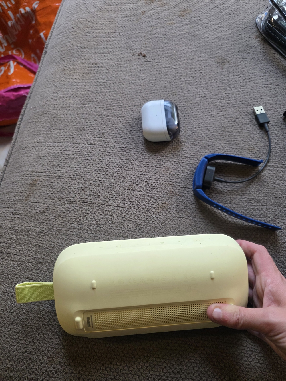 Bose Yellow Portable Bluetooth Speaker with Fabric Carry Loop